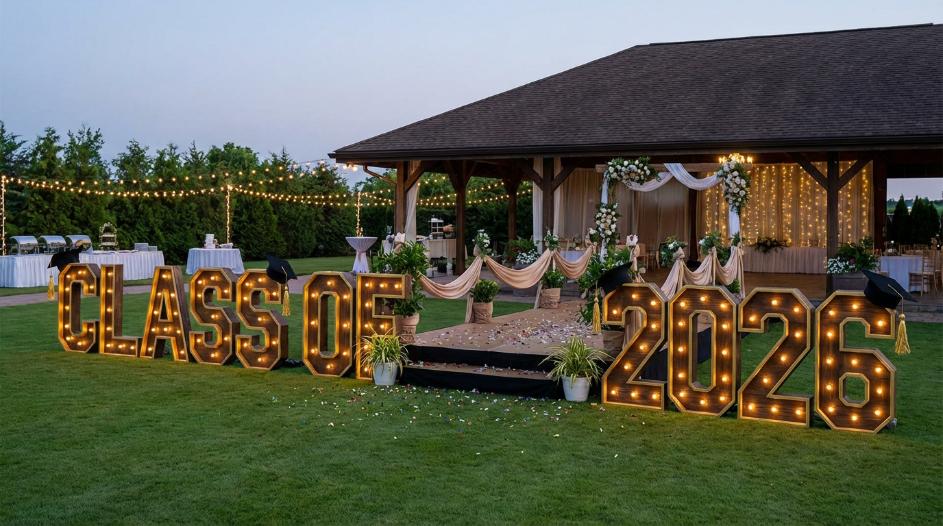 Graduation Ceremony Props - Graduation Staging by Heart 2 Hart Construction, expert carpentry and event staging in Orlando, Florida