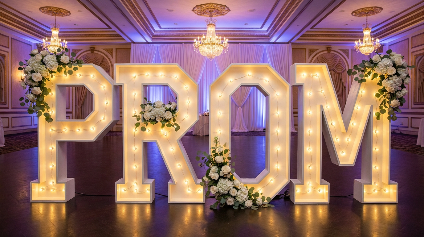 Prom Letters & Graduation Props - Heart 2 Hart Construction, professional carpentry and event staging in Orlando, Florida