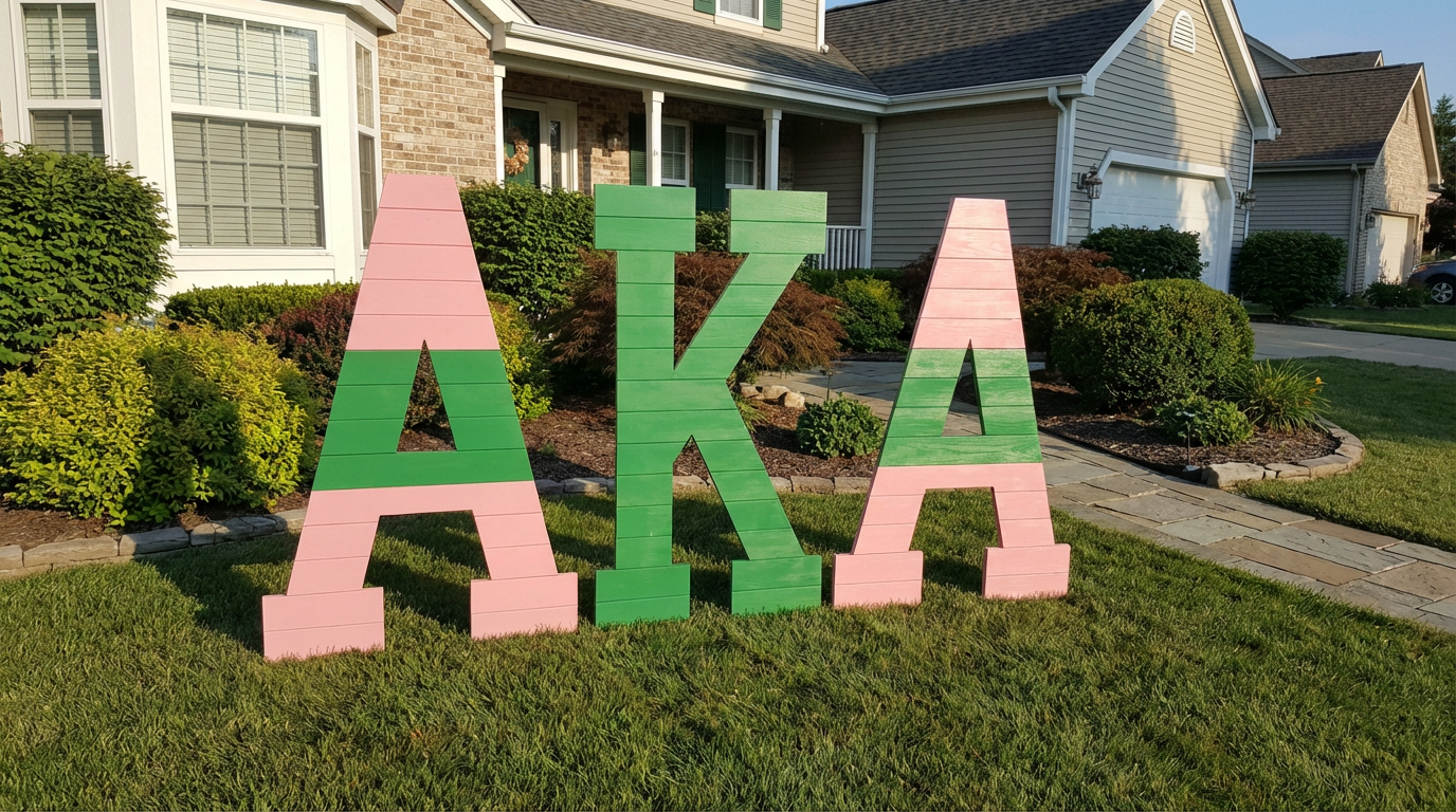 Sorority Letters & Mascot Props - Heart 2 Hart Construction, professional carpentry and event staging in Orlando, Florida